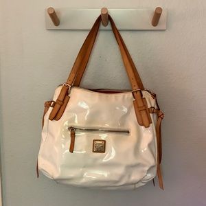 Dooney & Burke White Patent Leather Handbag